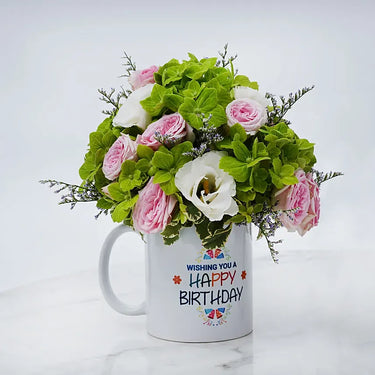Birthday Blooms Floral Mug Surprise